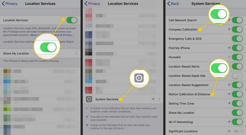 Ortungsdienste | GPS auf dem iPhone kalibrieren